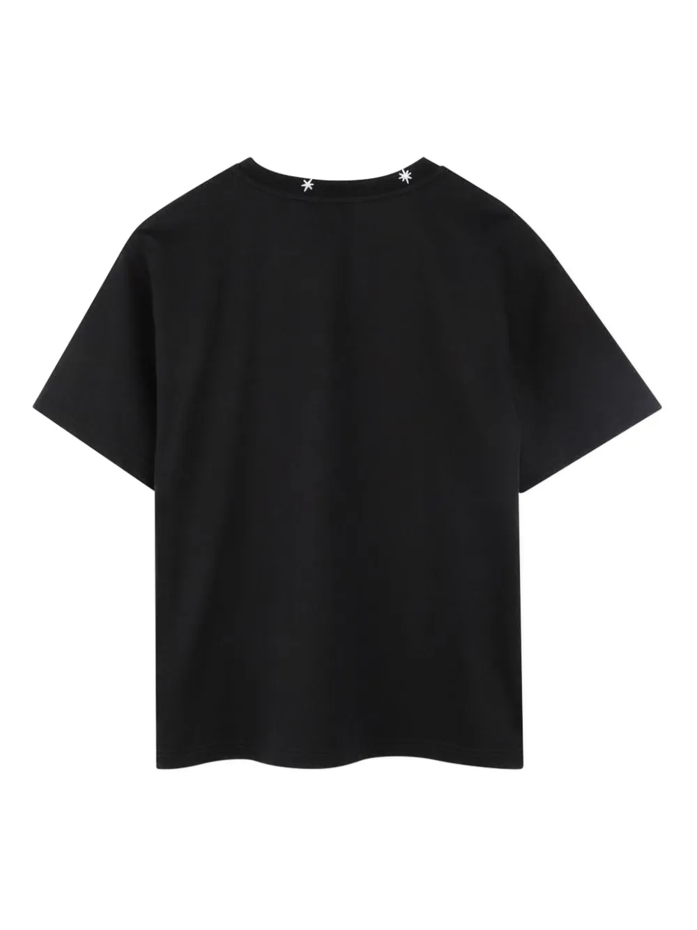 Givenchy Kids star-embroidered crew-neck T-shirt Zwart