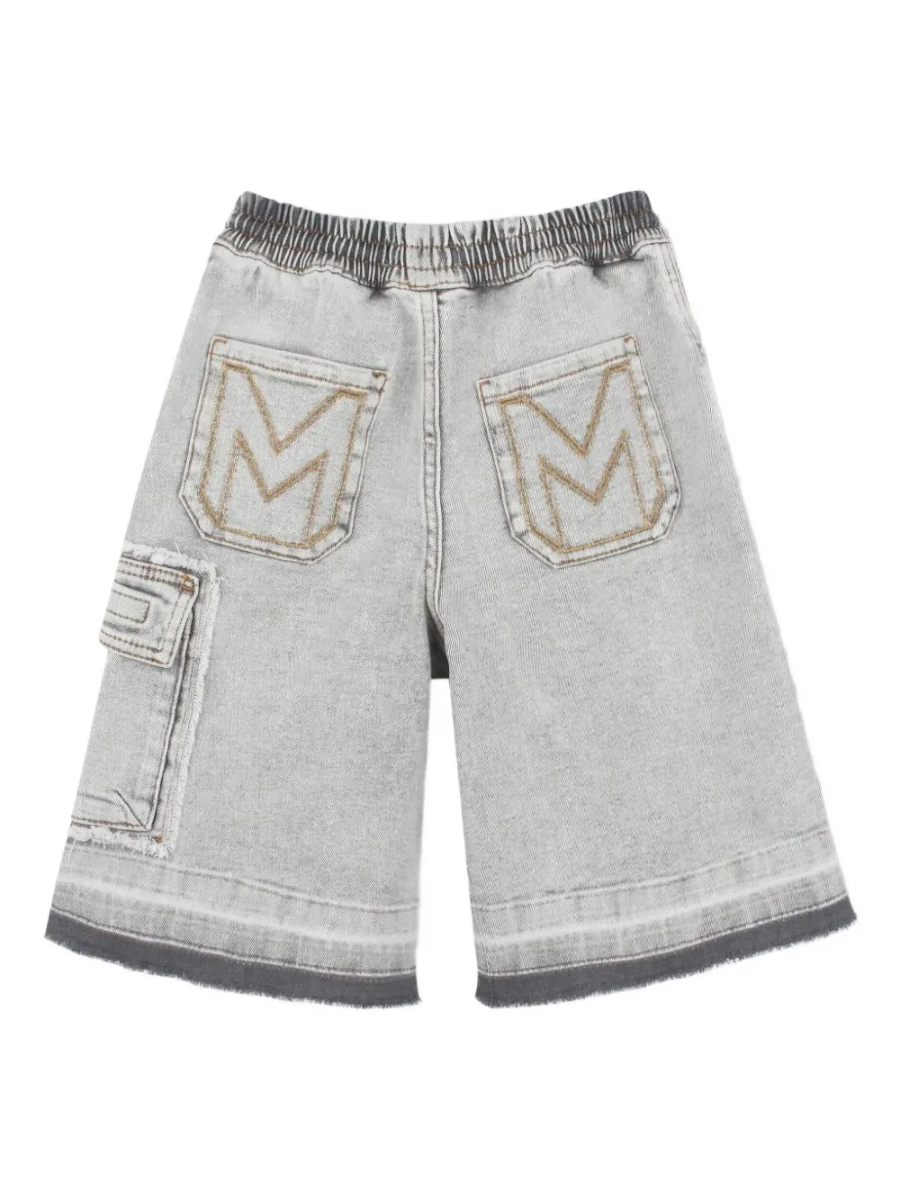 Marc Jacobs Kids Spijkershorts met geborduurde zak Grijs