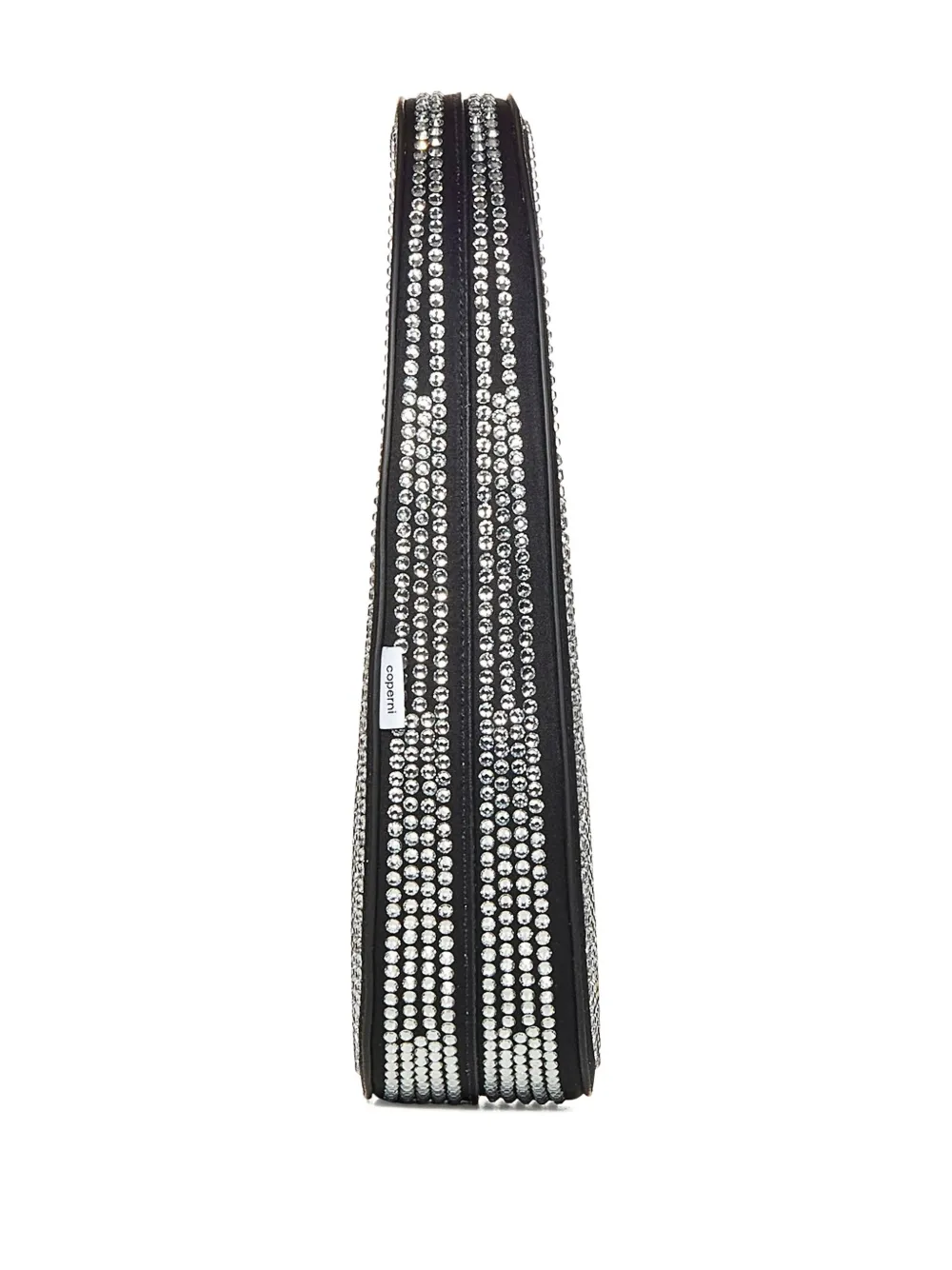 Coperni Swipe crystal-embellished oval shoulder bag Zwart