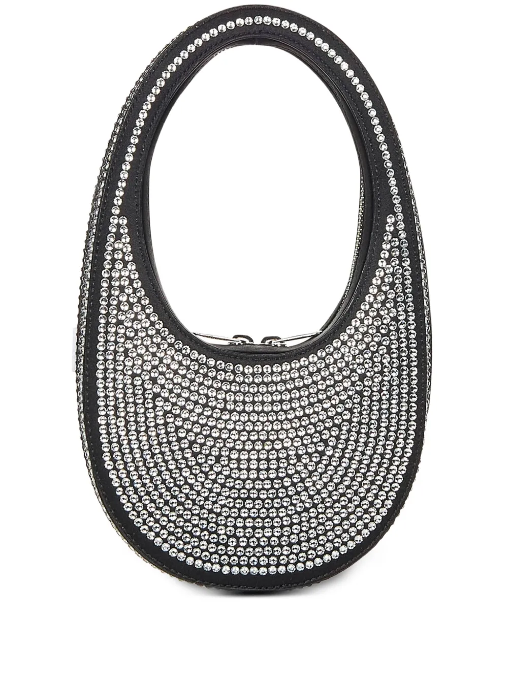 Coperni Swipe crystal-embellished oval shoulder bag Zwart