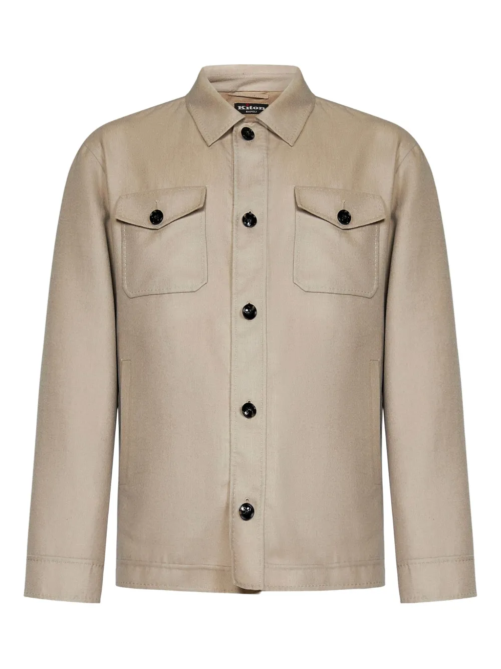 Kiton button-up shirt jacket | Neutrals | Image 1