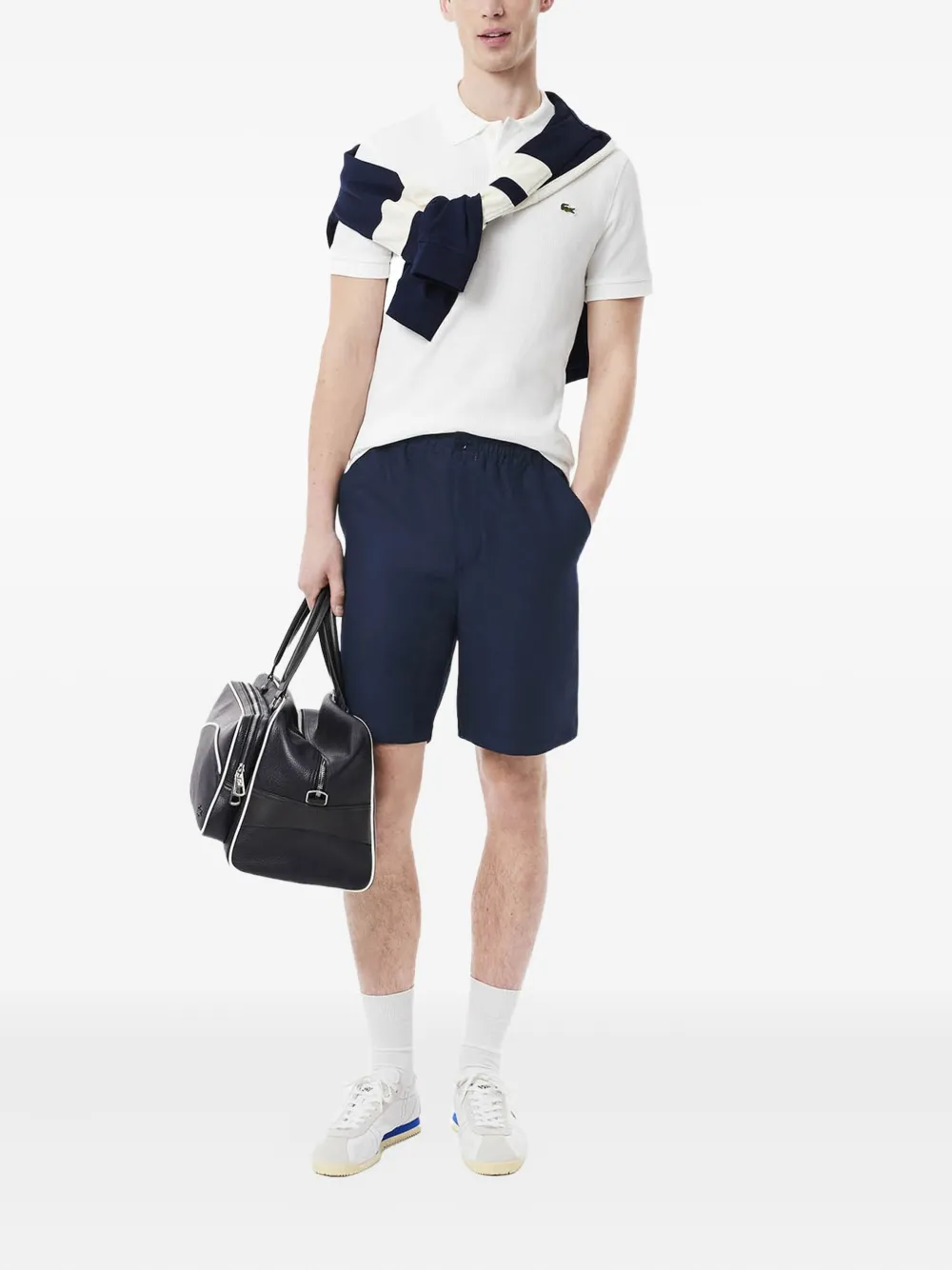 Lacoste elasticated-waist shorts - Blauw
