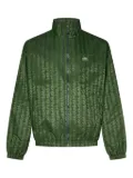Lacoste monogram pattern zip-up track jacket - Green