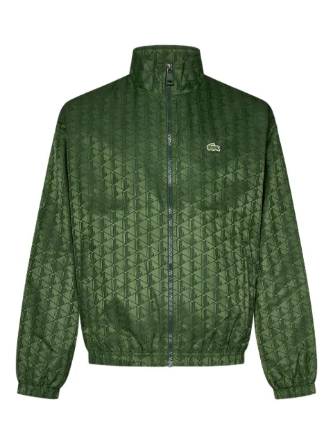 Lacoste monogram pattern zip-up track jacket