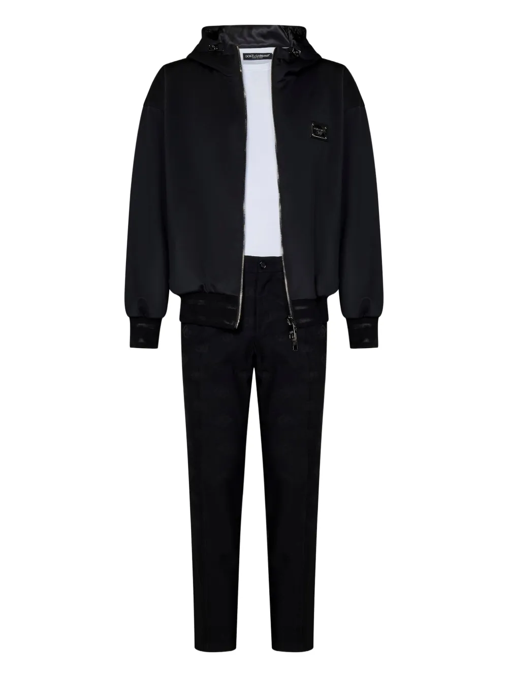Dolce & Gabbana Broek met monogram-print Zwart