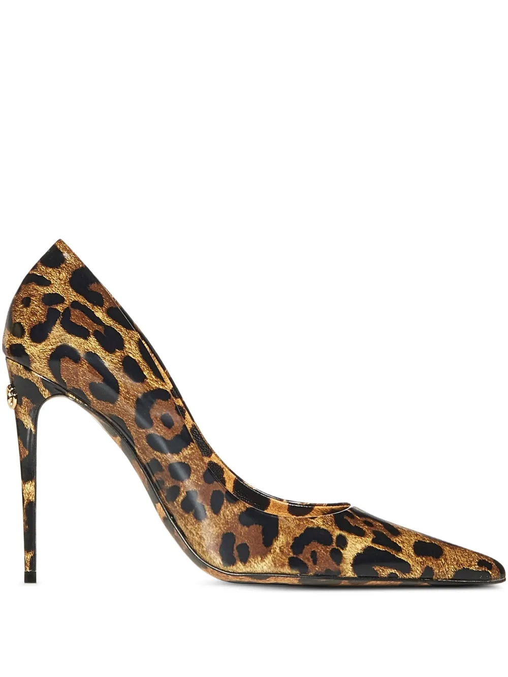 Dolce & Gabbana 105mm leopard-print heeled pumps Brown