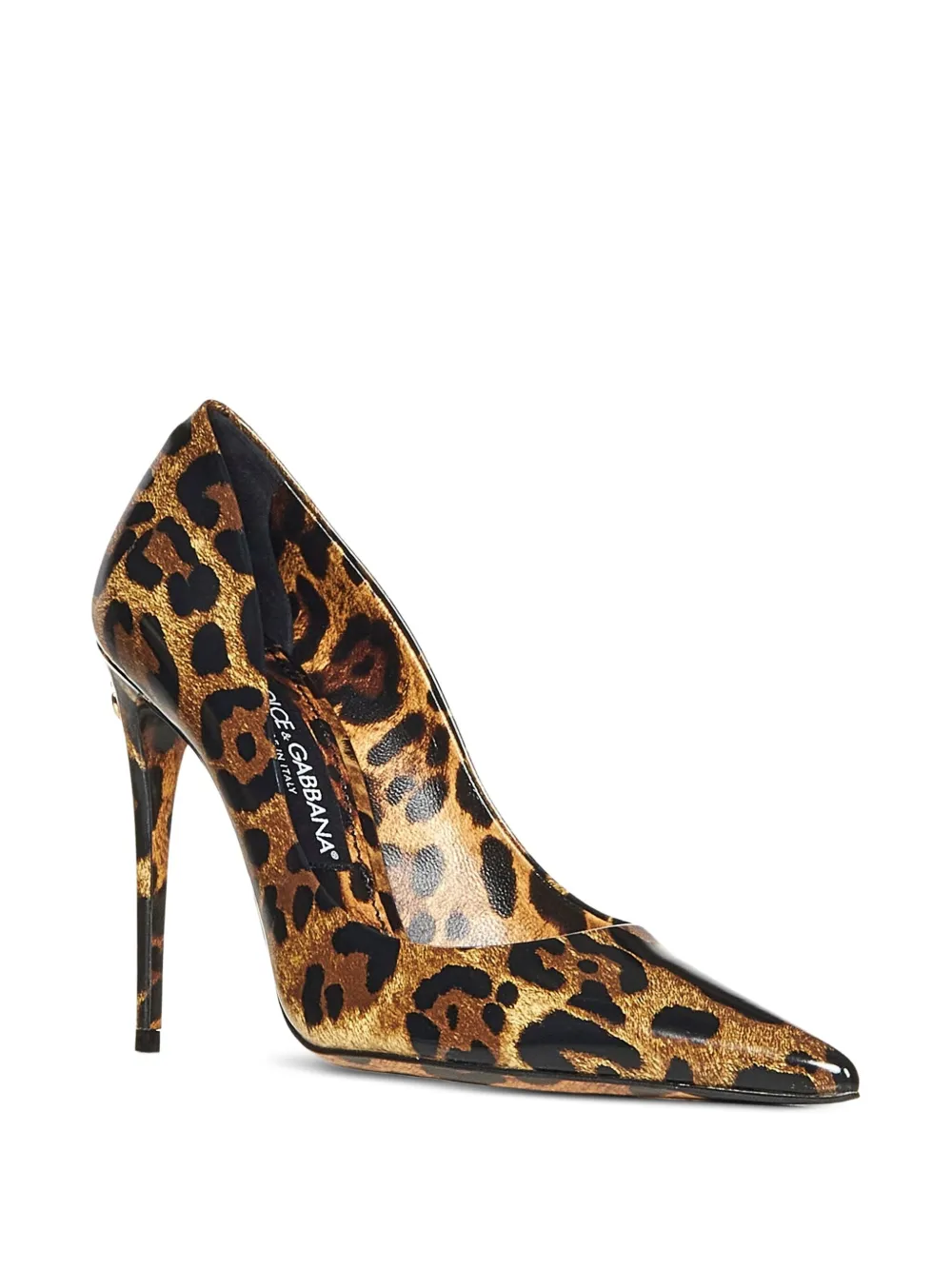 Dolce & Gabbana 105mm leopard-print heeled pumps Brown