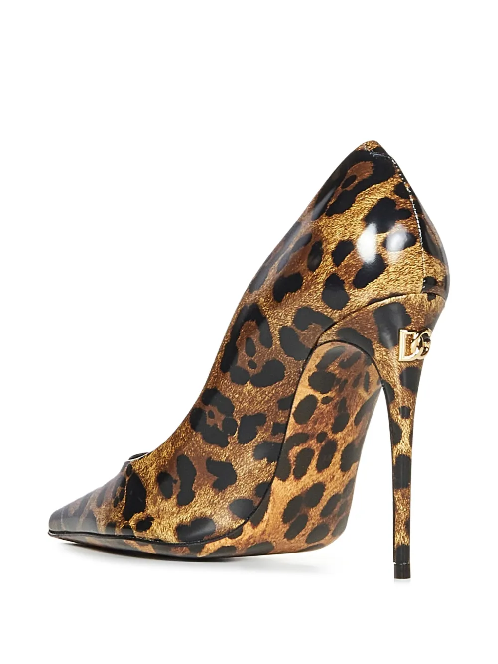 Dolce & Gabbana 105mm leopard-print heeled pumps Brown