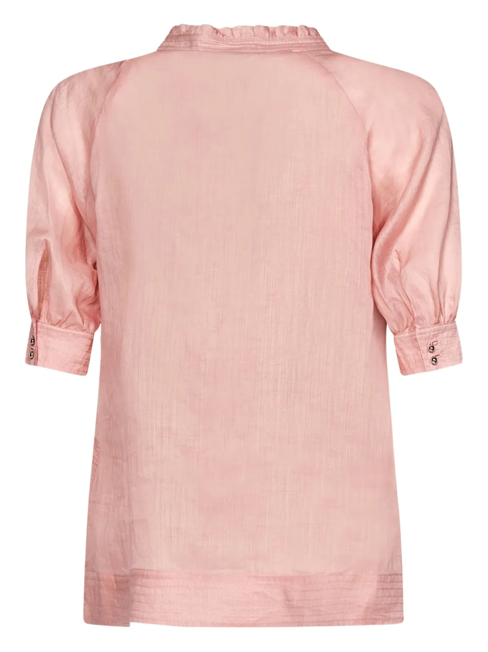 Max Mara placket-detail puff-sleeve blouse - Roze