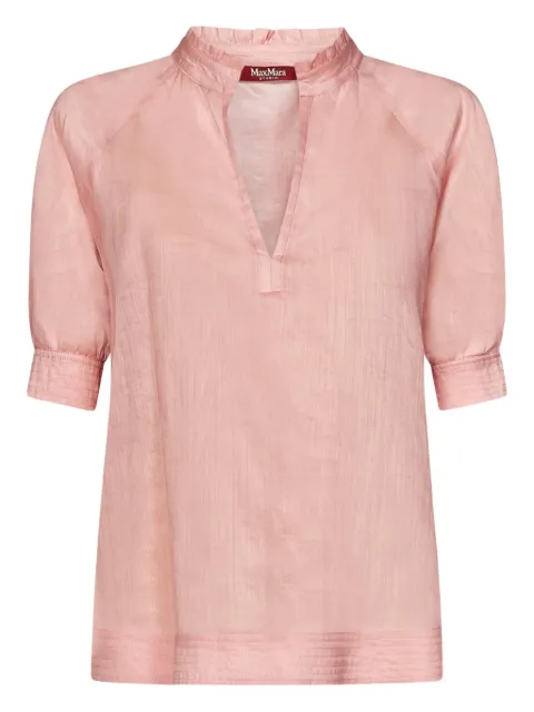 Max Mara placket-detail puff-sleeve blouse