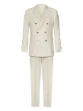Boglioli double-breasted linen suit - Neutrals