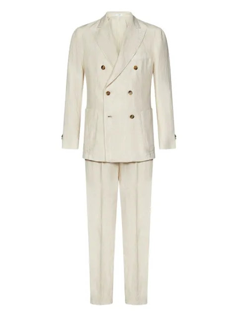 Boglioli double-breasted linen suit