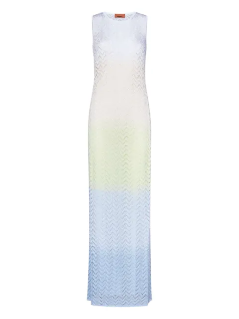 Missoni zigzag-pattern sleeveless maxi dress