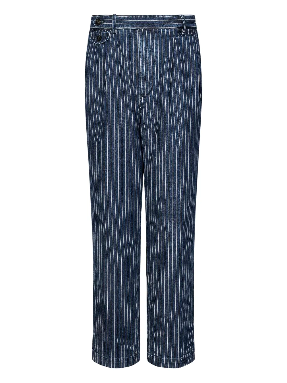 striped straight trousers