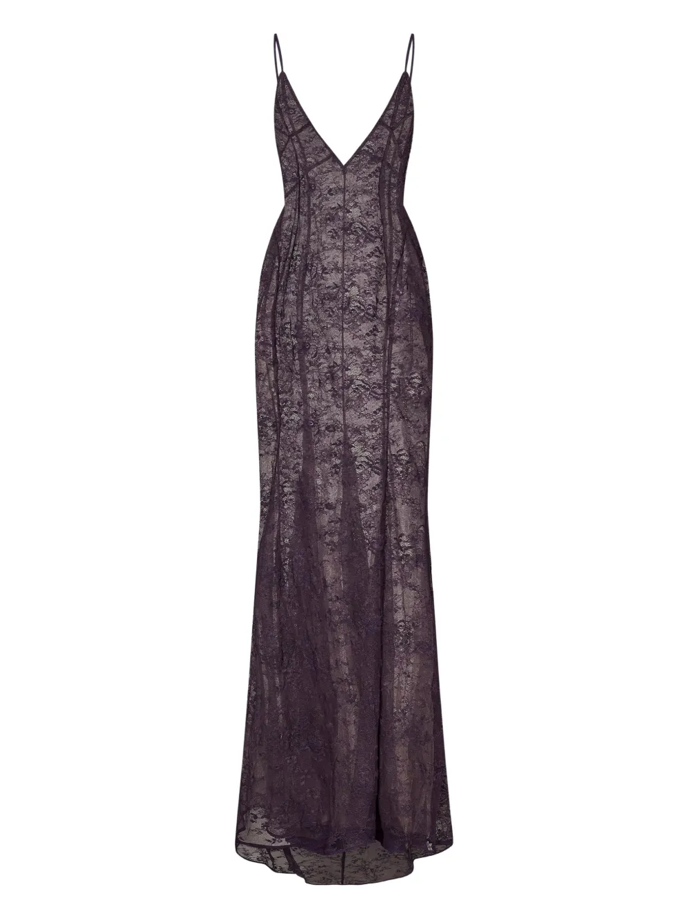 The Attico robe à col v | violet | Image 1