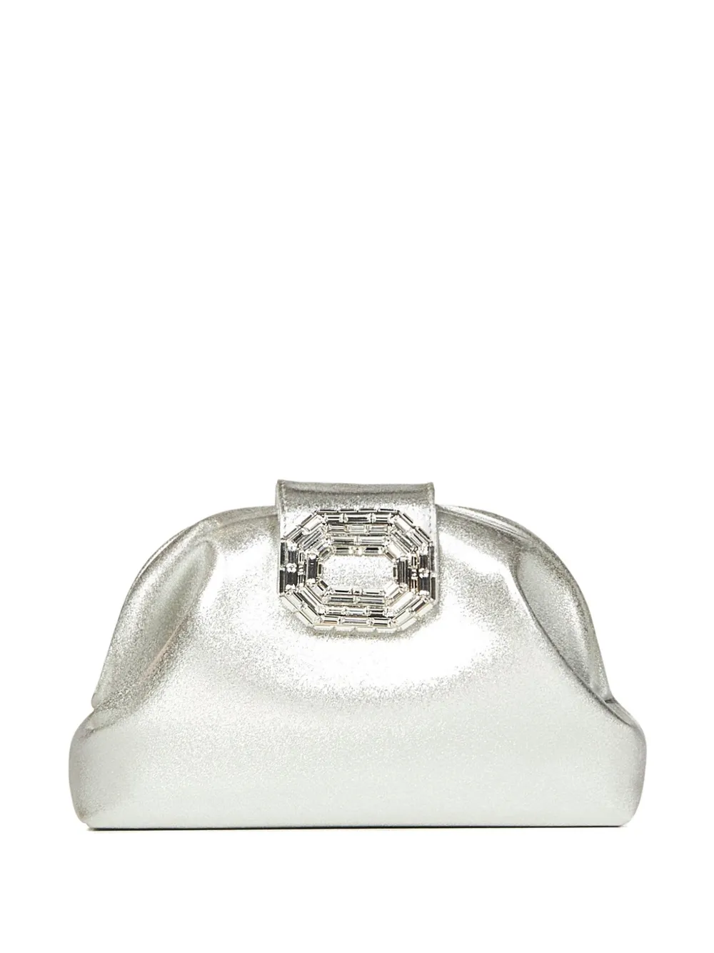 Camelia Special metallic leather clutch bag