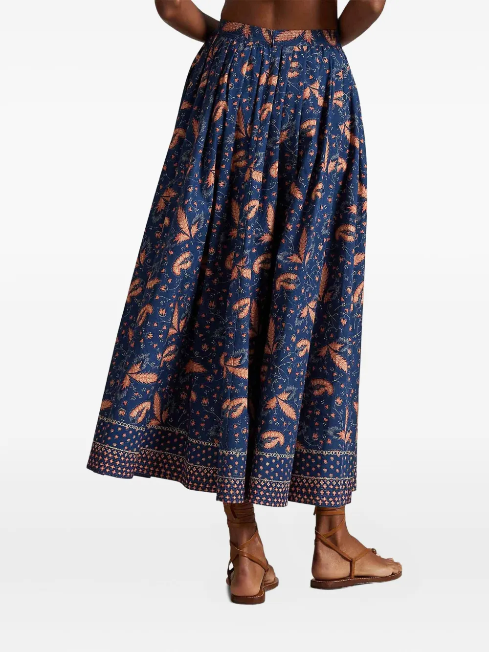 Polo Ralph Lauren Maxi-rok met bloemenprint Blauw