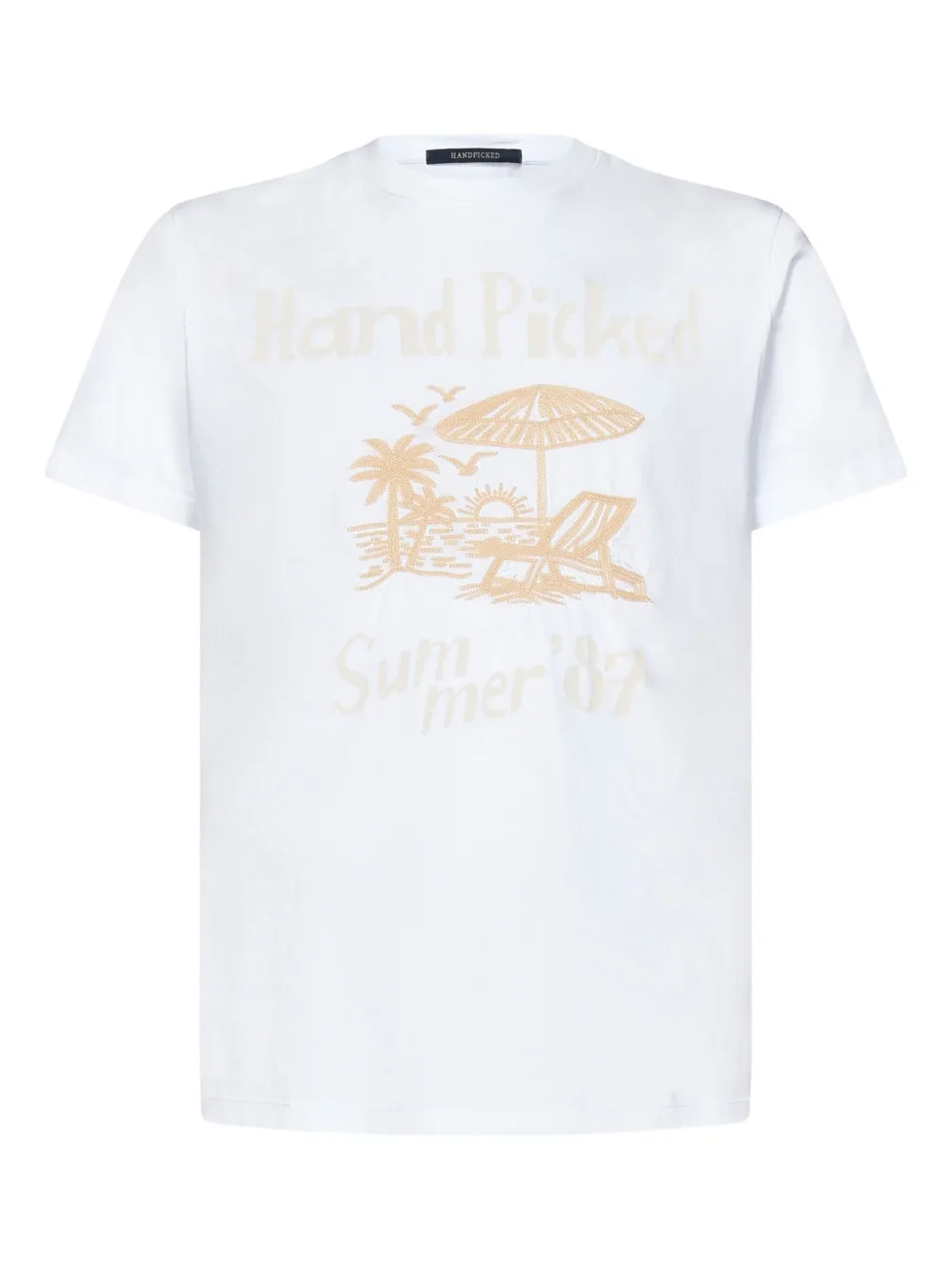 Hand Picked graphic-print T-shirt | White | Image 1