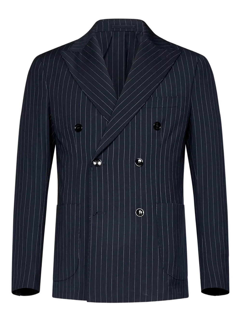 michael coal pinstripe double-breasted blazer | Blue | Image 1