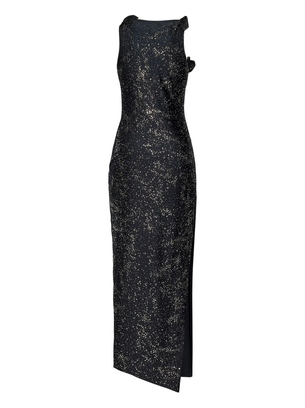 Coperni rhinestone-embellished dress - Zwart