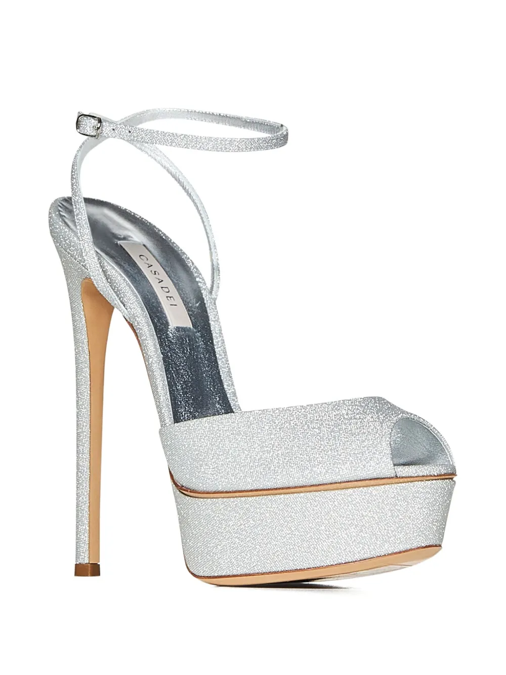 Casadei 140mm Flora Jolly sandals Silver