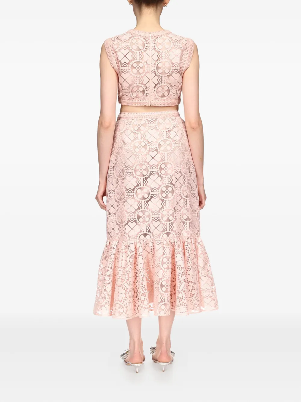 Giambattista Valli crochet lace top Roze