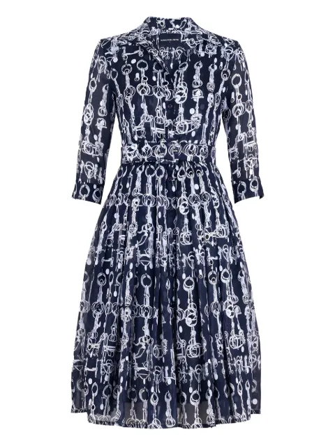 Samantha Sung Audrey chain-print belted dress