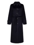 Max Mara virgin wool-cashmere blend coat - Blue