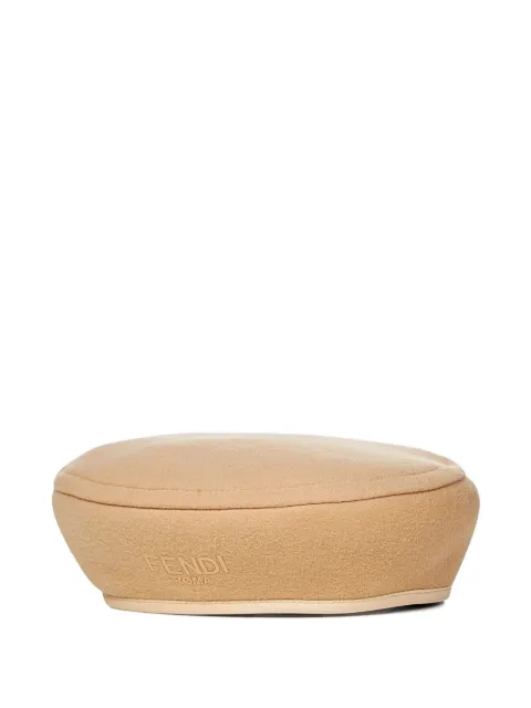 Fendi Kids logo-embroidered beret