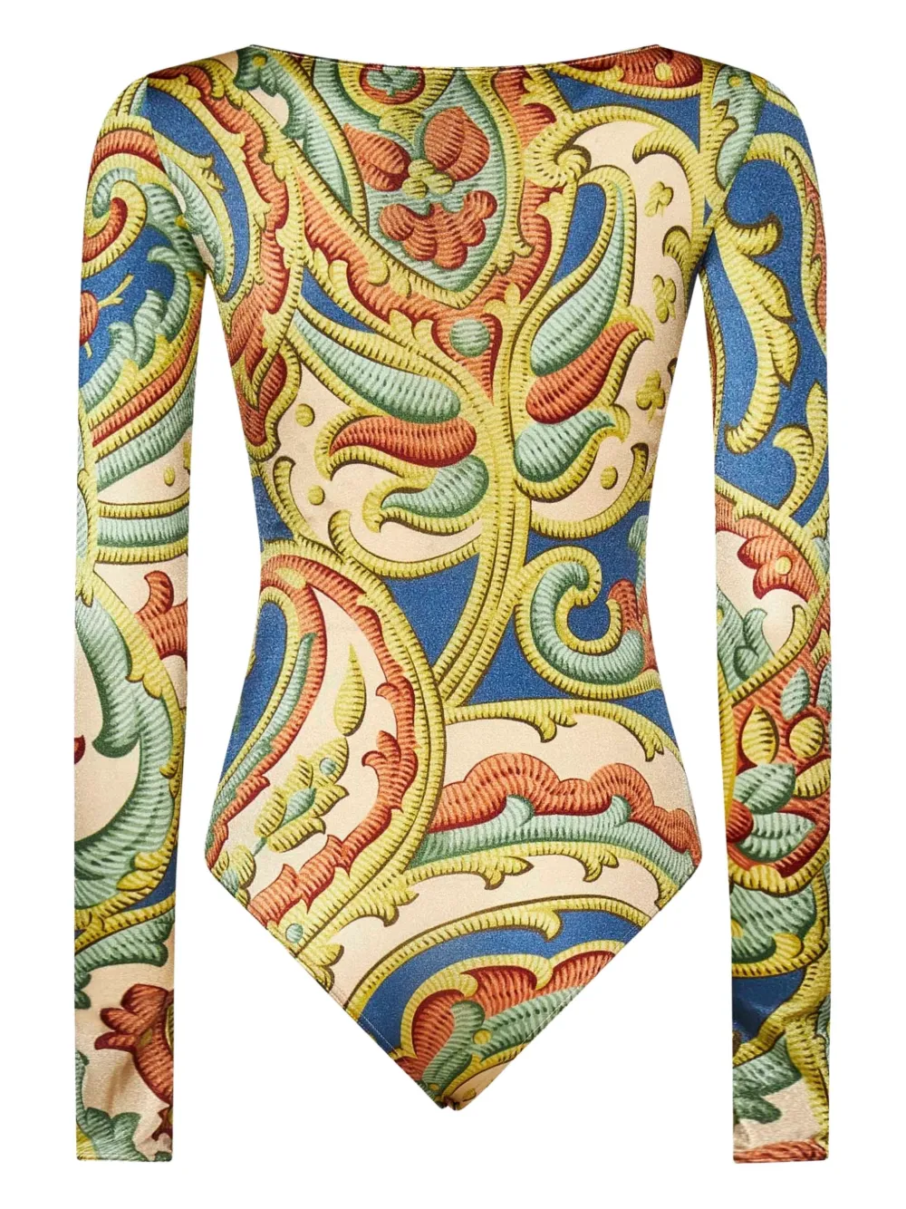 Wolford Body met paisley-print en lange mouwen Groen