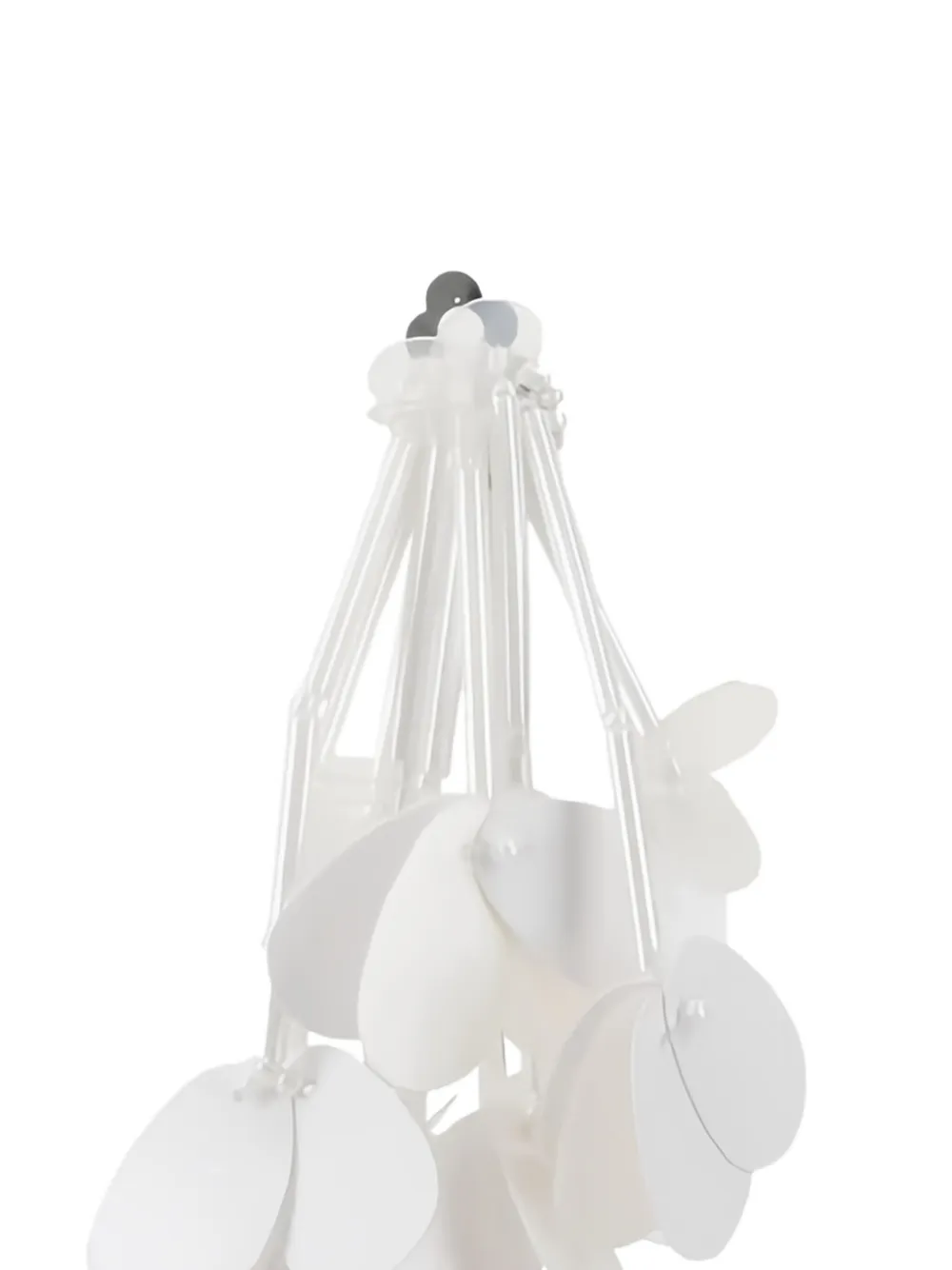 Plan C Oorclips met pailletten en franje - Wit