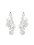 Plan C sequin fringed clip-on earrings - White