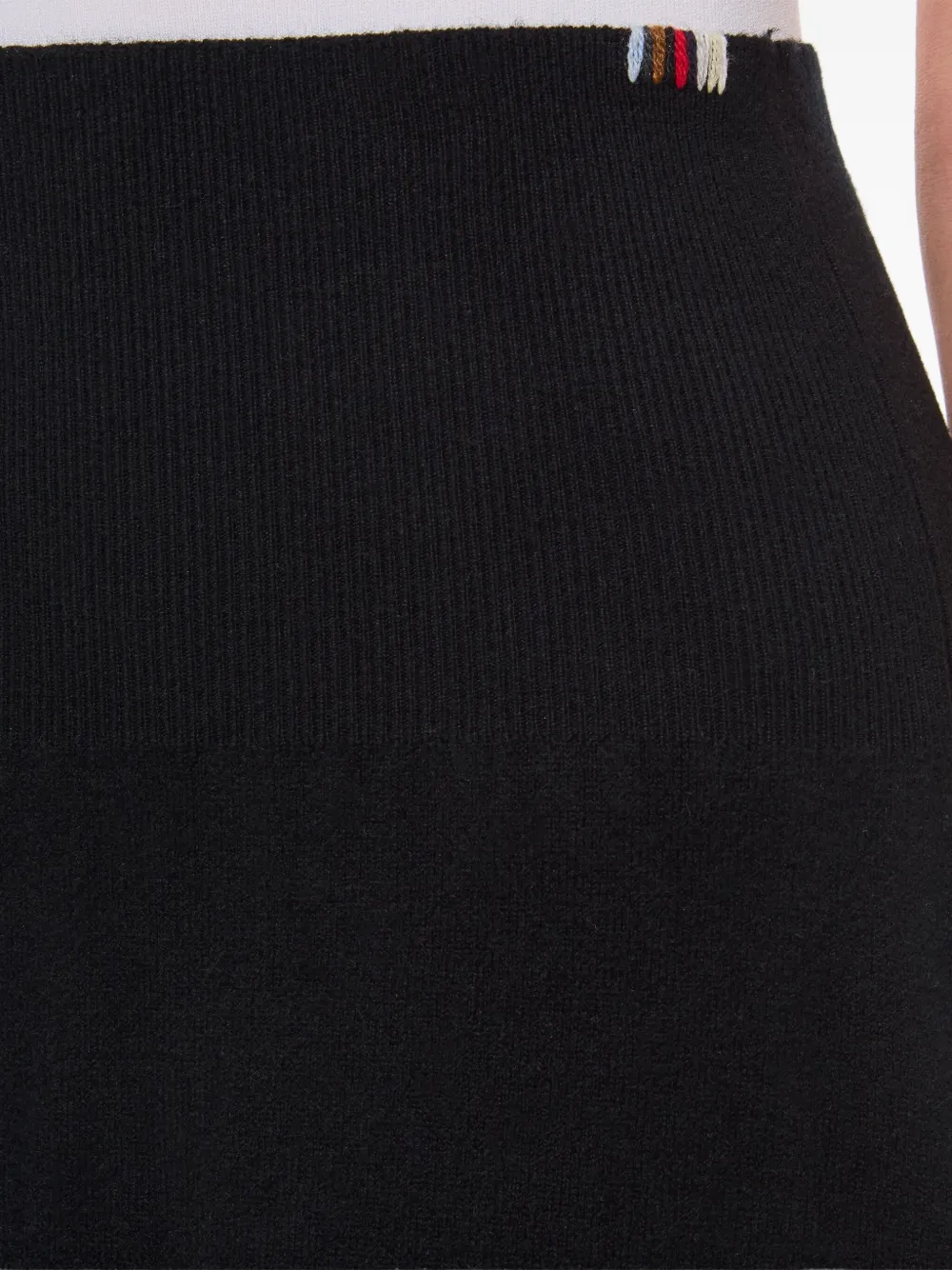 extreme cashmere High waist gedrapeerde rok Zwart