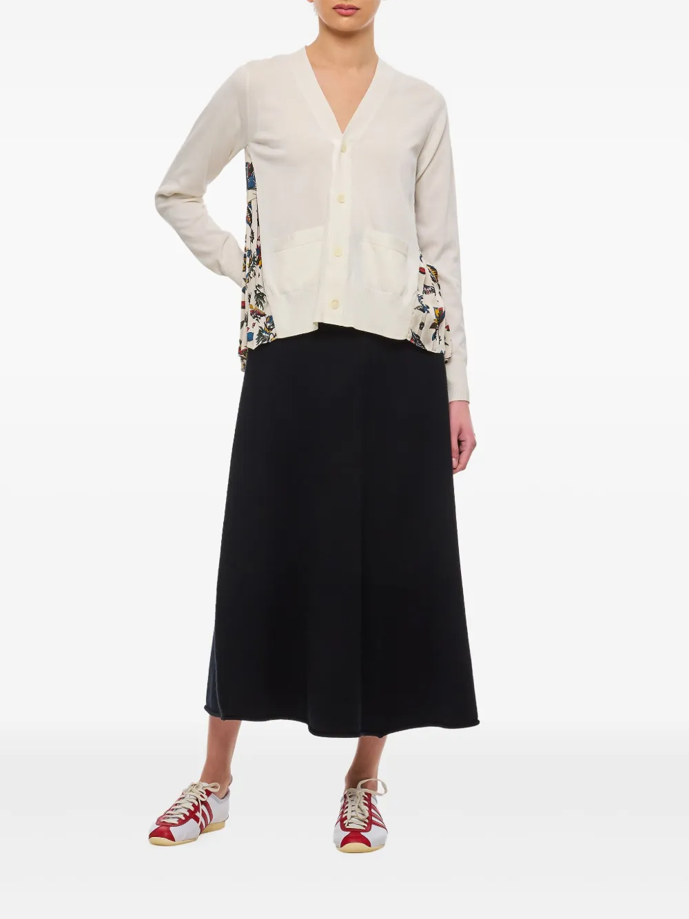 extreme cashmere High waist gedrapeerde rok Zwart