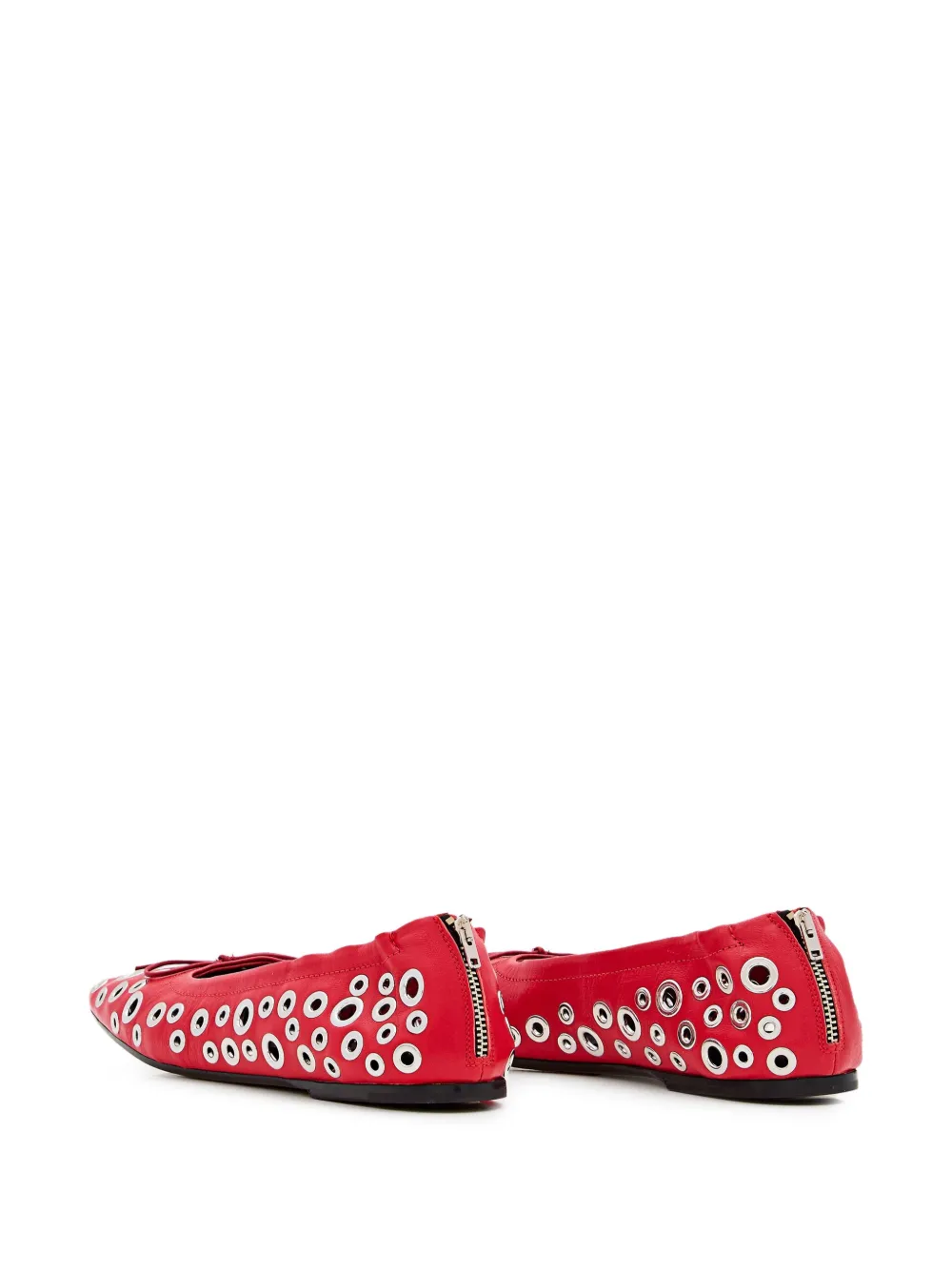 Golden Goose eyelet-vents ballet flats Red