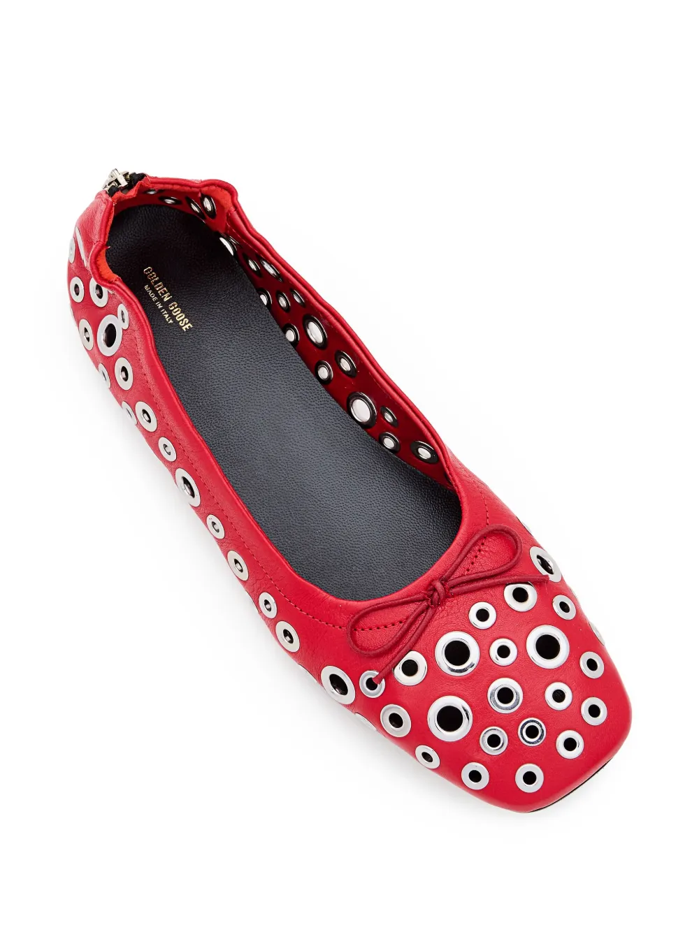 Golden Goose eyelet-vents ballet flats Red