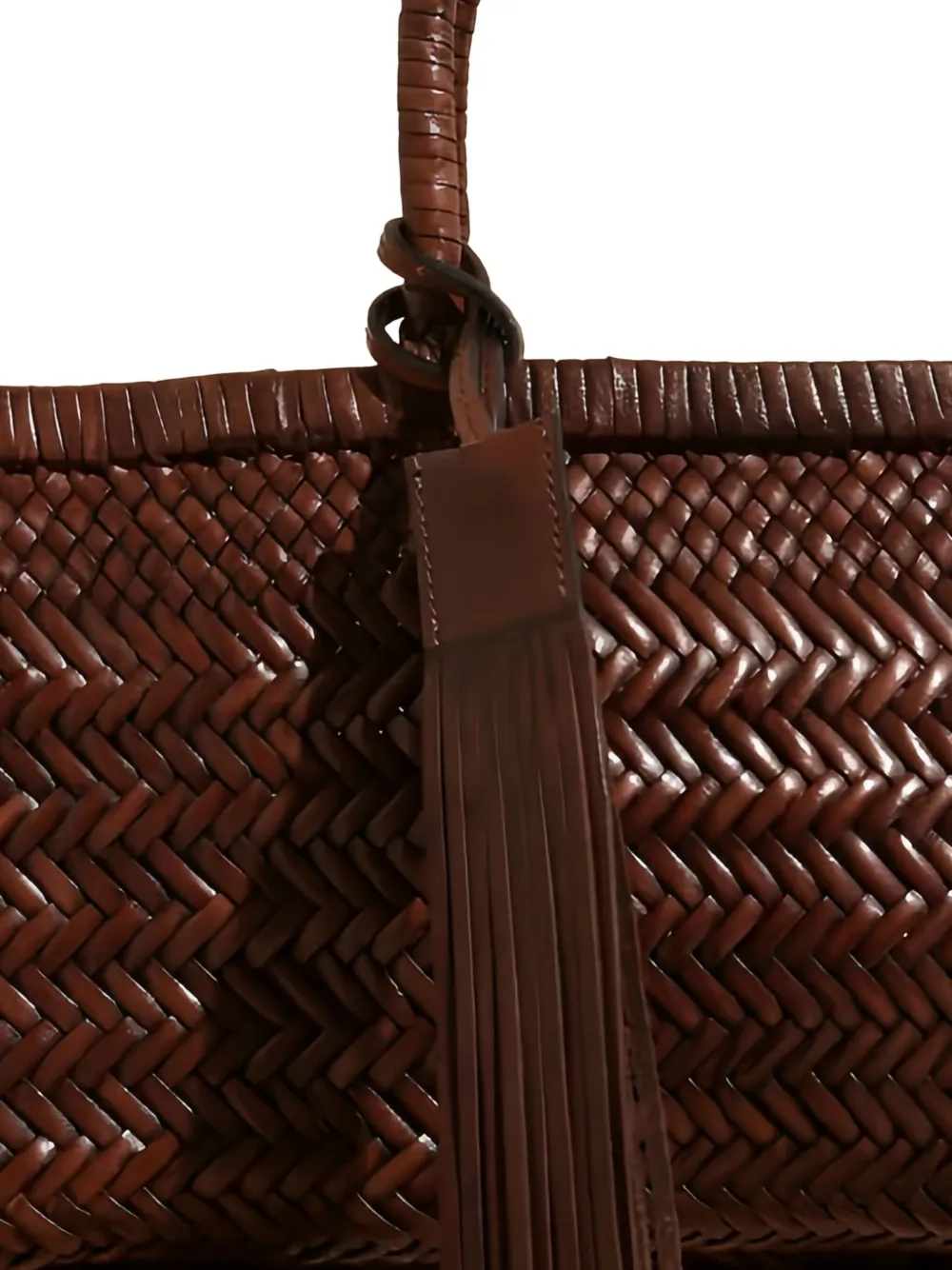 Manebi Leren shopper - Bruin