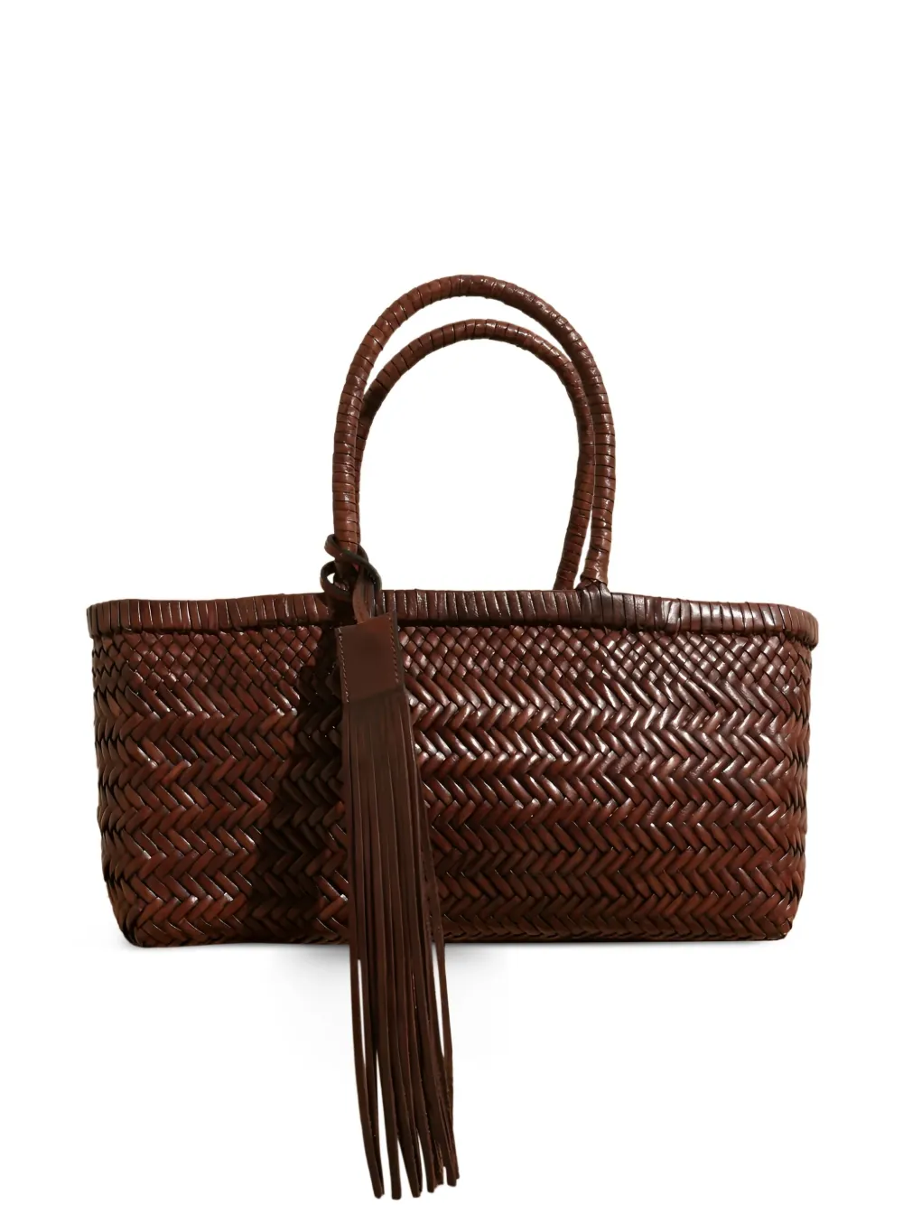 Manebi leather tote bag - ブラウン Manebi leather tote bag - ブラウン