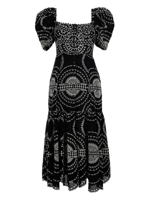 Charo Ruiz Ibiza puff-sleeve embroidered dress