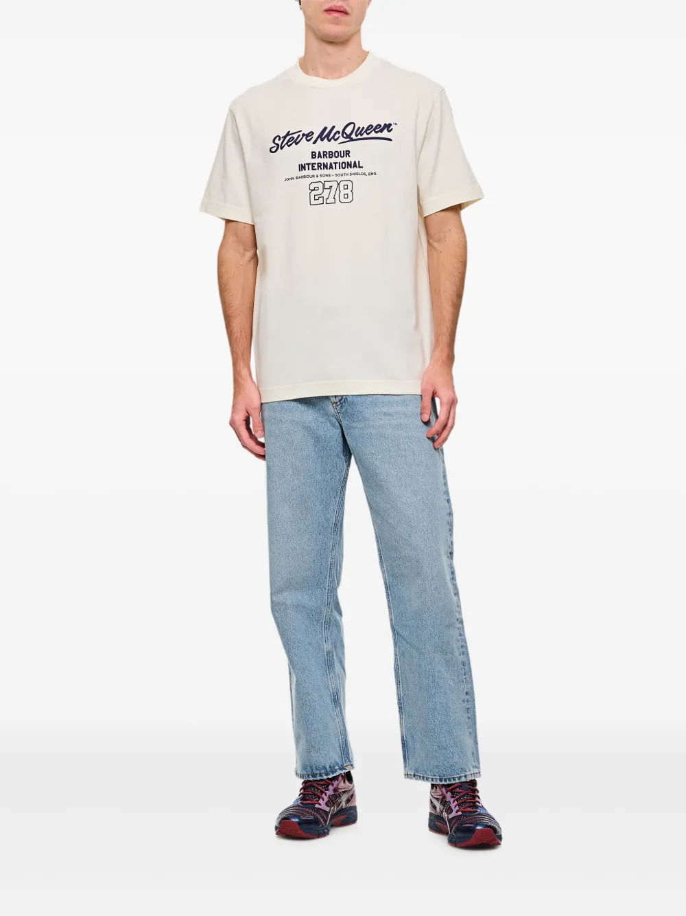Barbour International x Steve McQueen Colman T-shirt - Wit