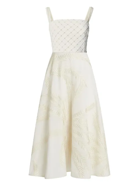 Emporio Sirenuse Anabel embroidered square-neck dress