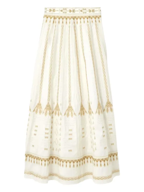 Emporio Sirenuse embroidered maxi skirt