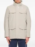 K-Way logo-patch coat - Neutrals