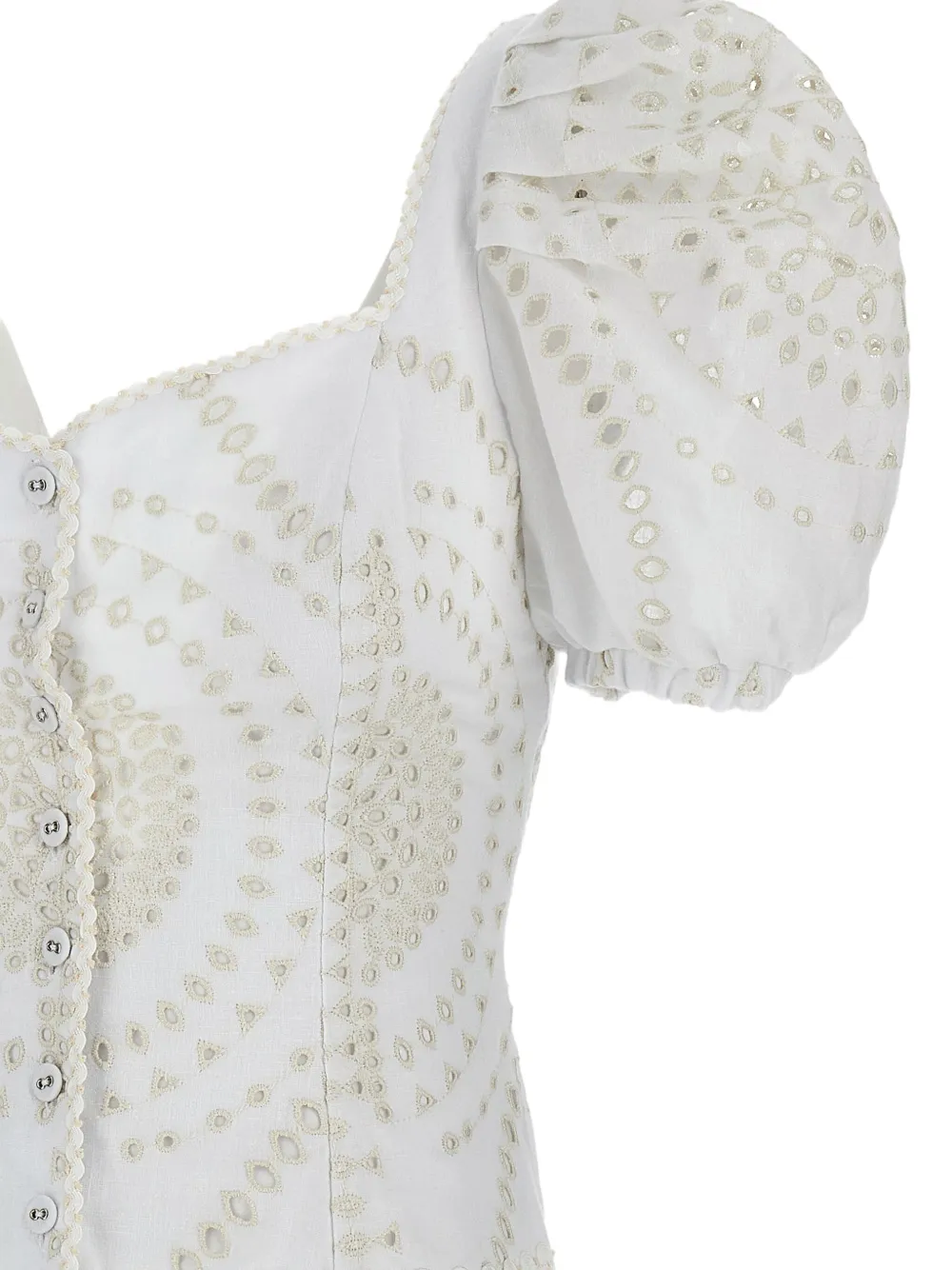 Charo Ruiz Ibiza Top met pofmouwen - Wit