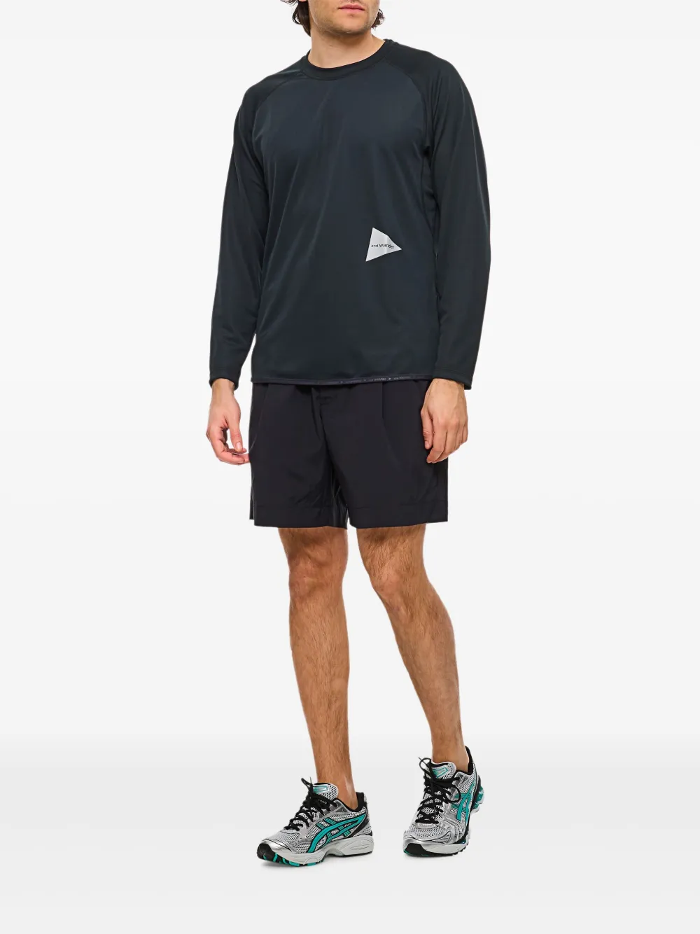And Wander T-shirt met logoprint - Grijs