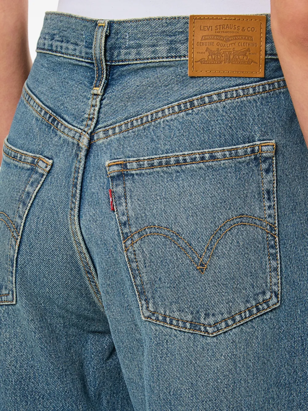 Levi's cotton wide-leg jeans Blauw