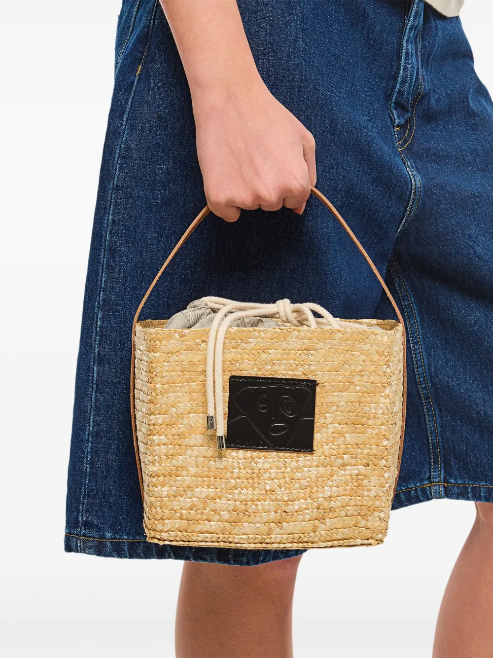 Plan C Geweven shopper - Beige