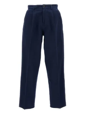 Nigel Cabourn Pleated straight-leg Trousers | Blue | FARFETCH CH
