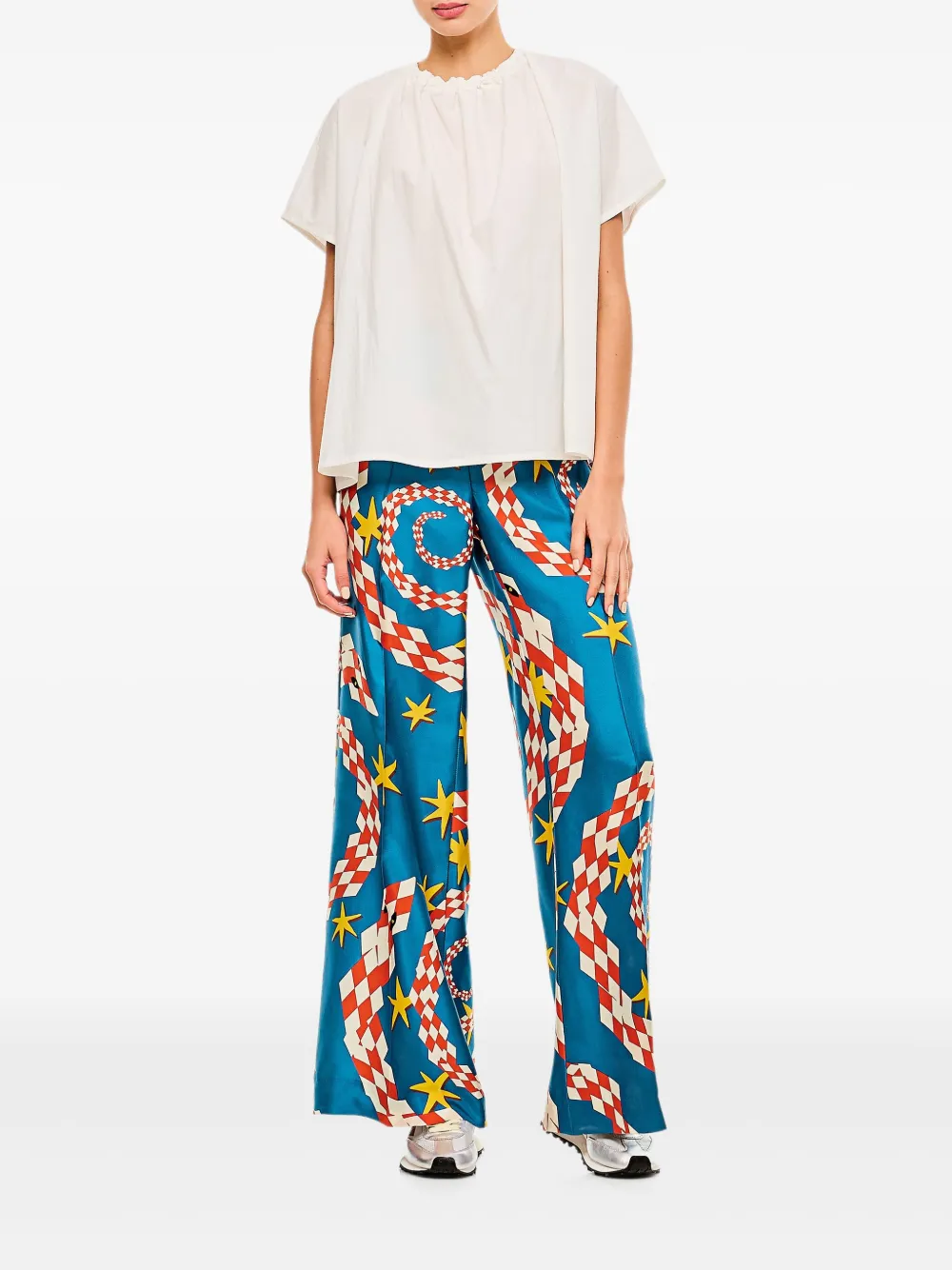 Alberto Biani graphic-print trousers | Wide-Leg Pants | Image 2