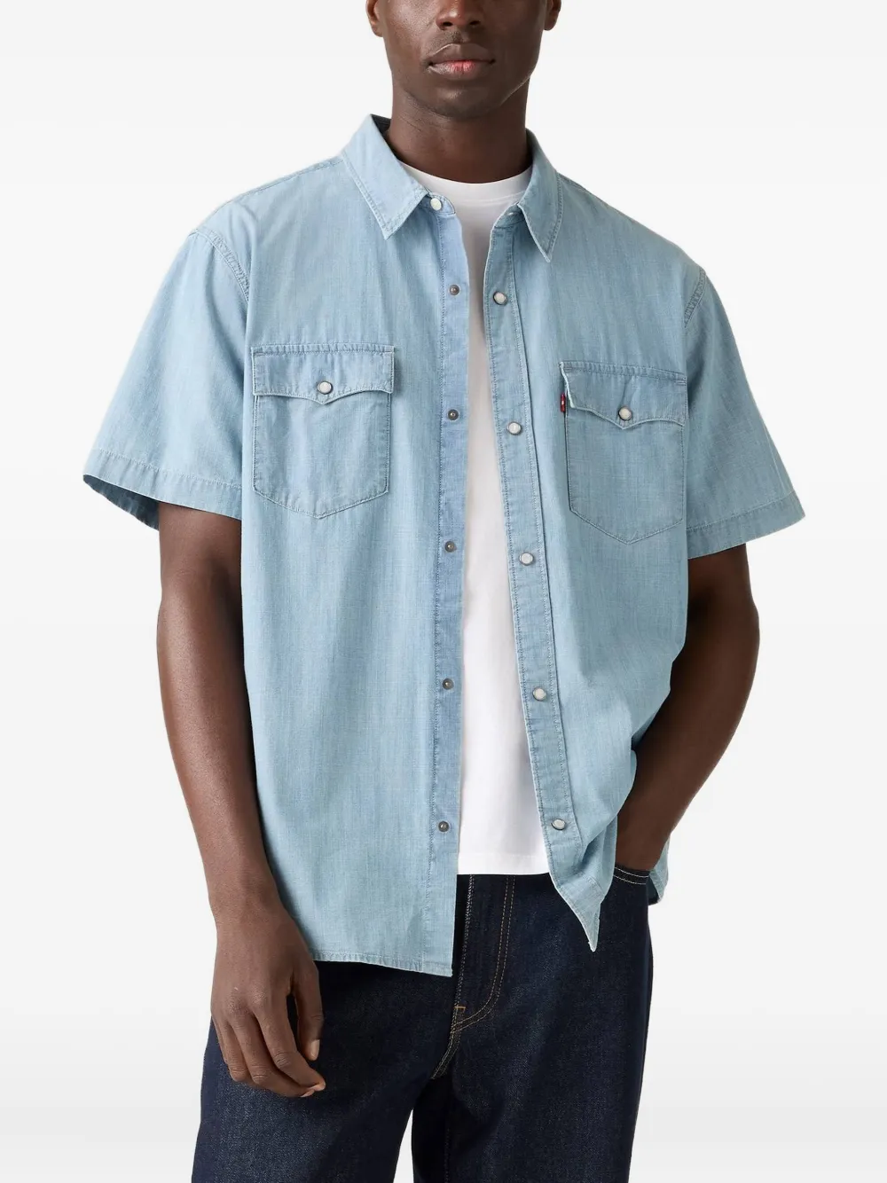 Levi's Overhemd met korte mouwen Blauw